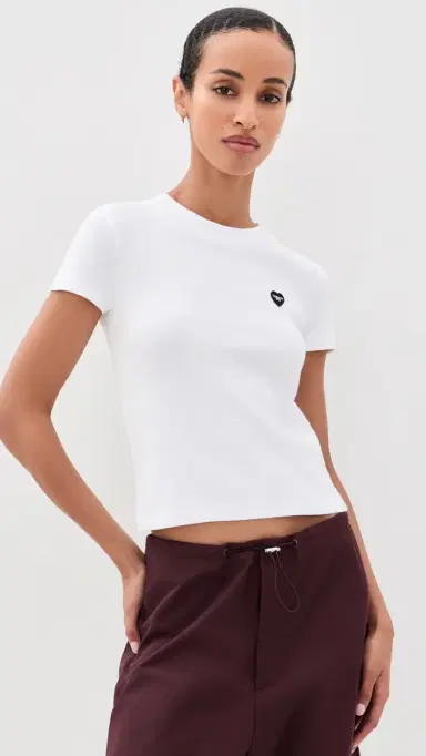 Carhartt WIP Small Heart Patch T-Shirt White/Black S | Thumbnail 2