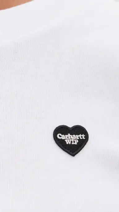 Carhartt WIP Small Heart Patch T-Shirt White/Black S | Thumbnail 6