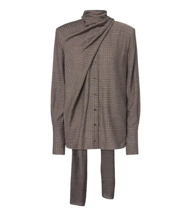 Mugler Scarf-detail blouse