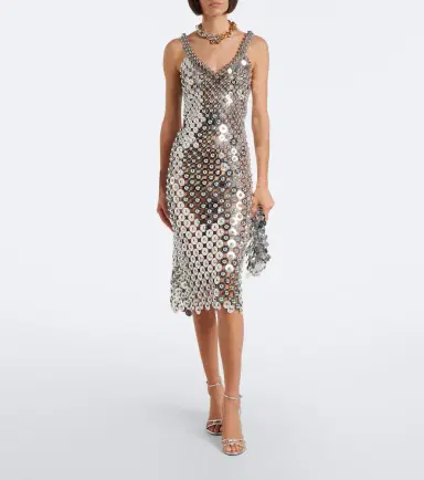 Rabanne Chainmail embellished cocktail dress | Thumbnail 3