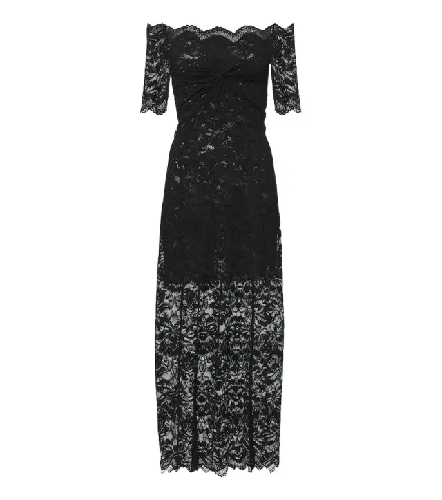 Rabanne Off-shoulder lace midi dress