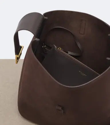 Saint Laurent Le 5 à 7 Supple Large suede shoulder bag | Thumbnail 3