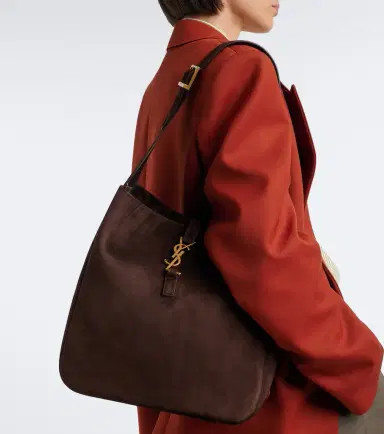 Saint Laurent Le 5 à 7 Supple Large suede shoulder bag | Thumbnail 5