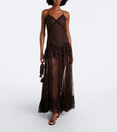 DE LA VALI Kala tiered ruffled lace maxi dress | Thumbnail 2