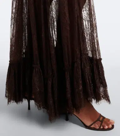 DE LA VALI Kala tiered ruffled lace maxi dress | Thumbnail 6