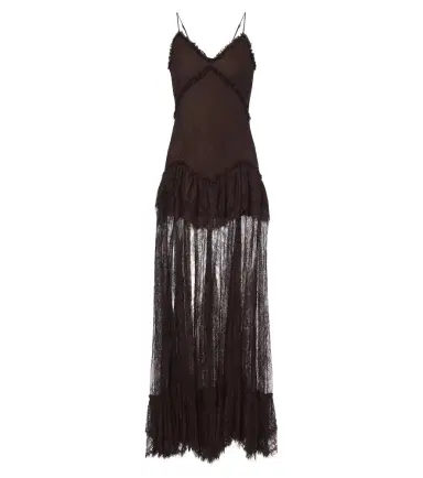DE LA VALI Kala tiered ruffled lace maxi dress | Thumbnail 1