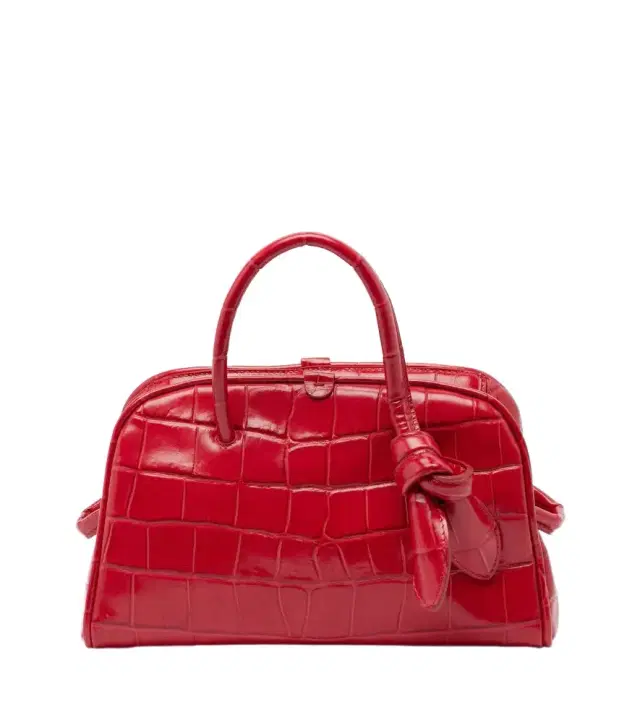 Turismo Small croc-effect leather bowling bag Turismo Small croc-effect leather bowling bag