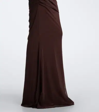 Retrofête Retrofête Isadore draped strapless mesh dress | Thumbnail 2