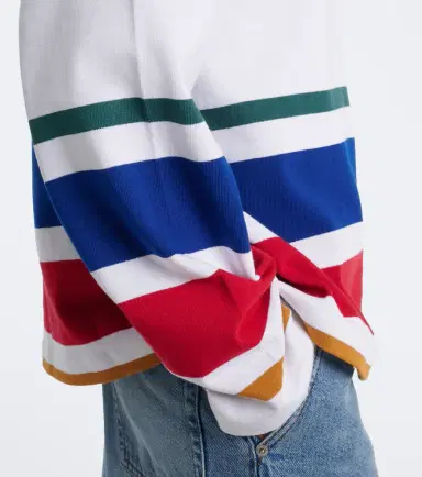 AMI PARIS Striped oversized cotton polo shirt | Thumbnail 2 AMI PARIS Striped oversized cotton polo shirt | Thumbnail 2