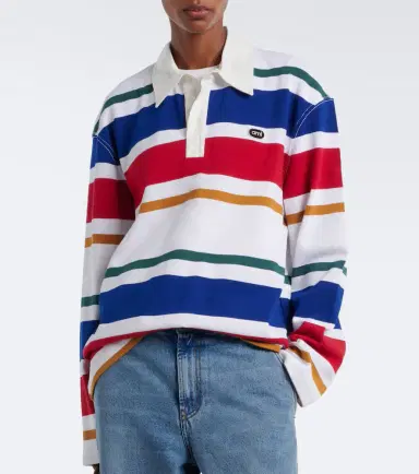 AMI PARIS Striped oversized cotton polo shirt | Thumbnail 4 AMI PARIS Striped oversized cotton polo shirt | Thumbnail 4