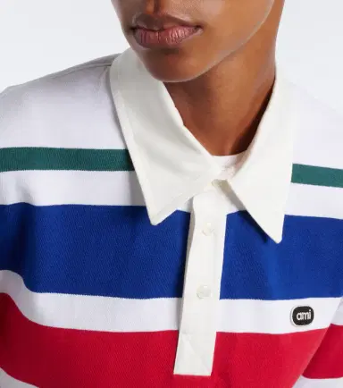 AMI PARIS Striped oversized cotton polo shirt | Thumbnail 5 AMI PARIS Striped oversized cotton polo shirt | Thumbnail 5