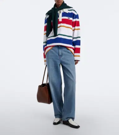 AMI PARIS Striped oversized cotton polo shirt | Thumbnail 6 AMI PARIS Striped oversized cotton polo shirt | Thumbnail 6