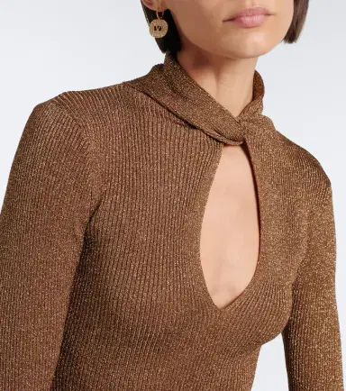 Valentino Cut-out lamé sweater | Thumbnail 3
