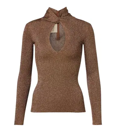 Valentino Cut-out lamé sweater | Thumbnail 1