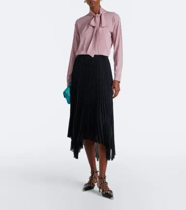 Valentino Tie-neck oversized wool sweater | Thumbnail 3 Valentino Tie-neck oversized wool sweater | Thumbnail 3