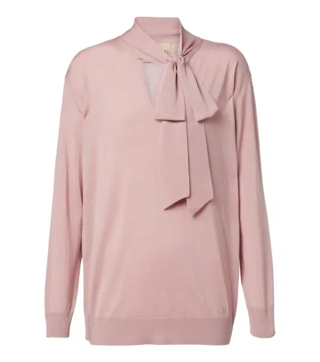 Valentino Tie-neck oversized wool sweater