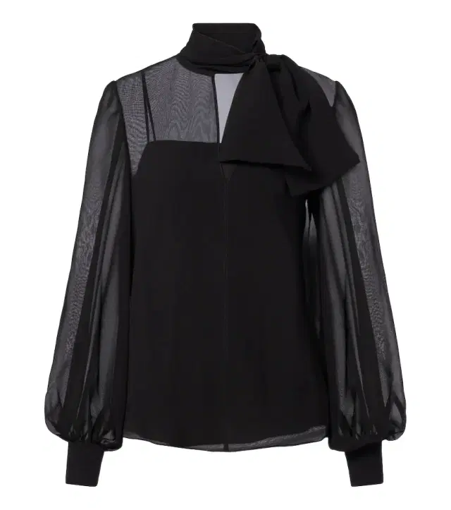 Silk-blend chiffon blouse