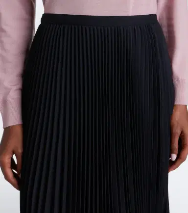 Valentino Asymmetric plissé georgette midi skirt | Thumbnail 2