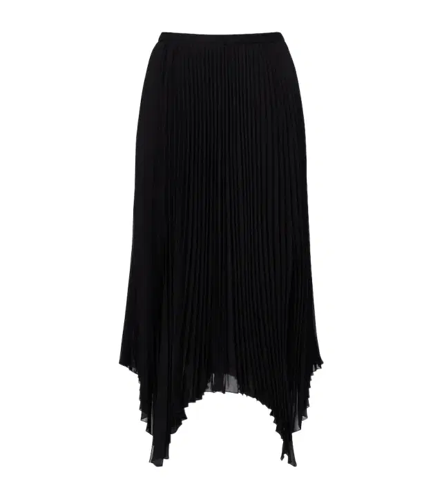 Asymmetric plissé georgette midi skirt Asymmetric plissé georgette midi skirt