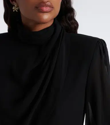 Valentino Draped silk georgette minidress | Thumbnail 2 Valentino Draped silk georgette minidress | Thumbnail 2