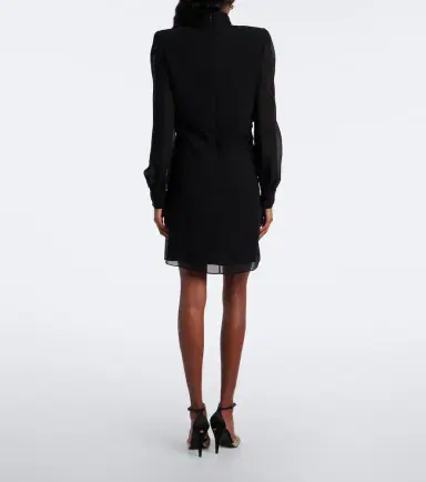 Valentino Draped silk georgette minidress | Thumbnail 3 Valentino Draped silk georgette minidress | Thumbnail 3