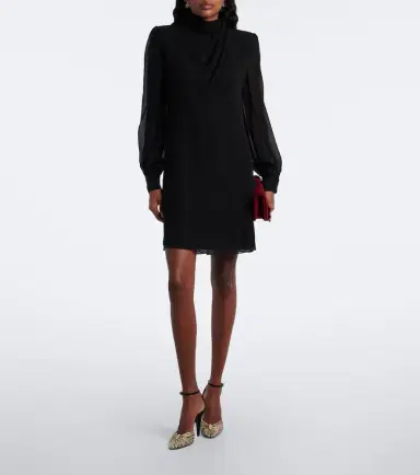 Valentino Draped silk georgette minidress | Thumbnail 5 Valentino Draped silk georgette minidress | Thumbnail 5