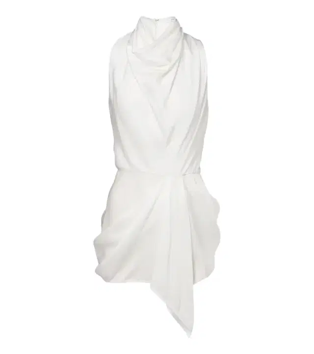 Draped satin top