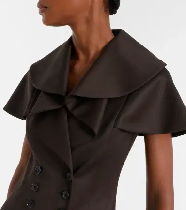 Alexander McQueen Draped wool minidress | Thumbnail 2