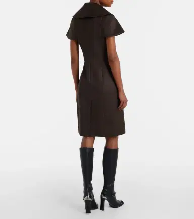 Alexander McQueen Draped wool minidress | Thumbnail 3