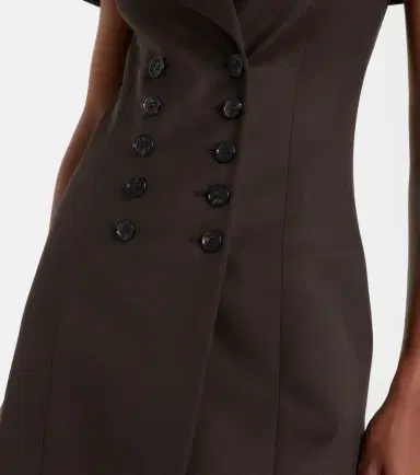 Alexander McQueen Draped wool minidress | Thumbnail 5
