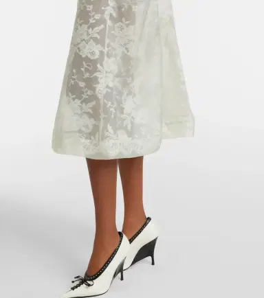Alexander McQueen Peplum silk lace corset dress | Thumbnail 2