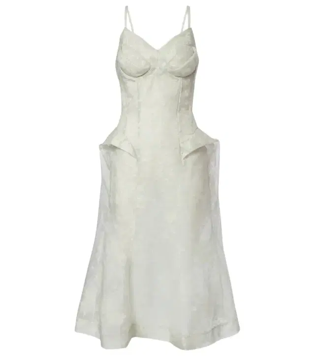 Alexander McQueen Peplum silk lace corset dress