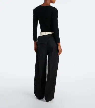 RÓHE Róhe Wool and mohair paneled wide-leg pants | Thumbnail 5 RÓHE Róhe Wool and mohair paneled wide-leg pants | Thumbnail 5