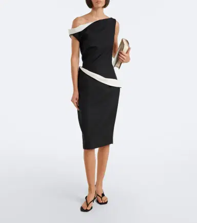 RÓHE Róhe Paneled one-shoulder midi dress | Thumbnail 2