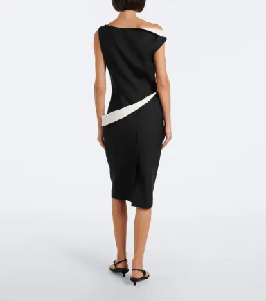 RÓHE Róhe Paneled one-shoulder midi dress | Thumbnail 3