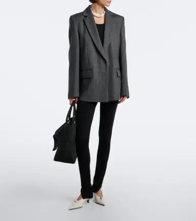 TOTEME Herringbone wool blazer | Thumbnail 5