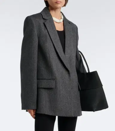 TOTEME Herringbone wool blazer | Thumbnail 6