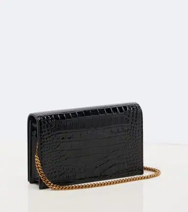 Saint Laurent Cassandre croc-effect leather chain wallet | Thumbnail 4