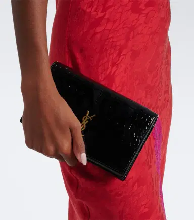 Saint Laurent Cassandre croc-effect leather chain wallet | Thumbnail 5