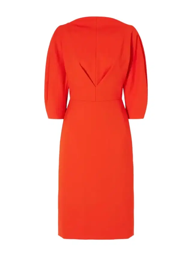Carolina Herrera Sheath Cinched Stretch-wool Midi Dress