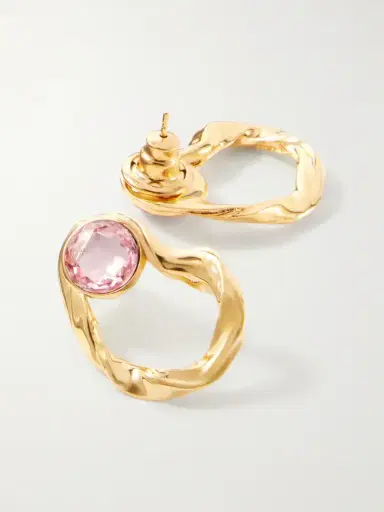 Oscar de la Renta Crystal-embellished Gold-tone Earrings | Thumbnail 3 Oscar de la Renta Crystal-embellished Gold-tone Earrings | Thumbnail 3