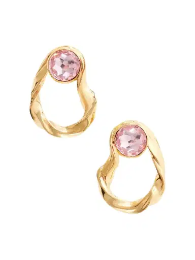 Oscar de la Renta Crystal-embellished Gold-tone Earrings | Thumbnail 1 Oscar de la Renta Crystal-embellished Gold-tone Earrings | Thumbnail 1