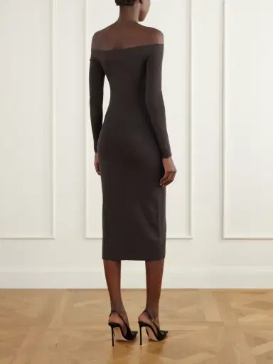 Tom Ford Wool And Silk-blend Midi Dress | Thumbnail 3