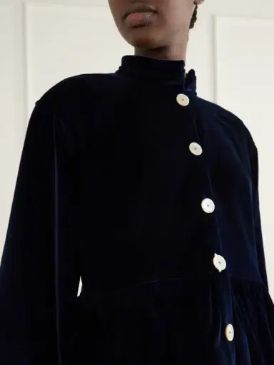 Les Vacances D’Irina Gathered Cotton-velvet Blouse | Thumbnail 4