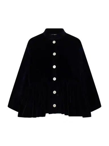 Les Vacances D’Irina Gathered Cotton-velvet Blouse | Thumbnail 1