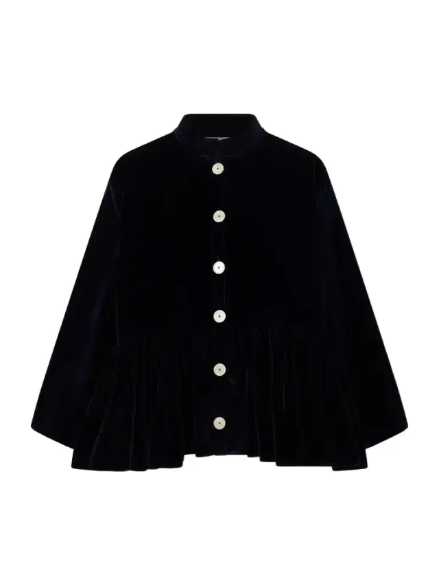 Les Vacances D’Irina Gathered Cotton-velvet Blouse