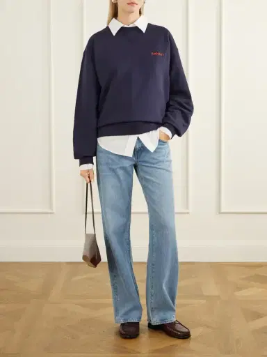 Frame + Sotheby's Logo-embroidered Cotton-jersey Sweatshirt | Thumbnail 2 Frame + Sotheby's Logo-embroidered Cotton-jersey Sweatshirt | Thumbnail 2