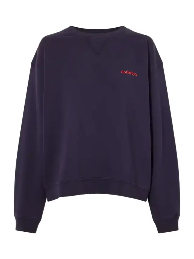 Frame + Sotheby's Logo-embroidered Cotton-jersey Sweatshirt
