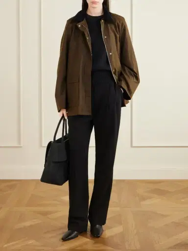 TOTEME Corduroy-trimmed Cotton-gabardine Jacket | Thumbnail 2