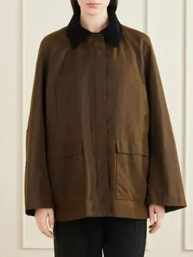TOTEME Corduroy-trimmed Cotton-gabardine Jacket | Thumbnail 3